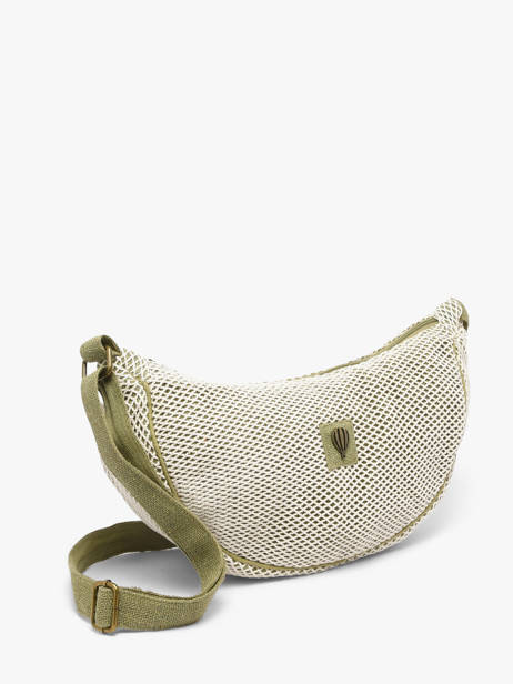 Sac Bandoulière Resille Coton Le voyage en panier Vert resille PM943 vue secondaire 2
