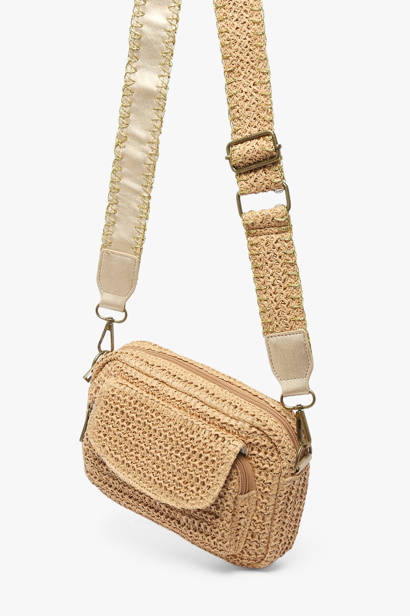 Shoulder Bag Adette Straw Pieces Beige adette 17161664 other view 1