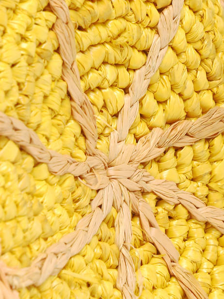 Raffia Bag Charm Summer Fruit Le voyage en panier Yellow l'atelier du crochet AM830 other view 1