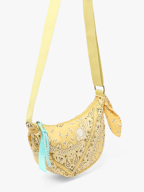 Sac Bandoulière Bandana Coton Le voyage en panier Jaune bandana PM969 vue secondaire 2