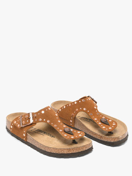 Mules En Cuir Birkenstock Marron women 1031733 vue secondaire 1