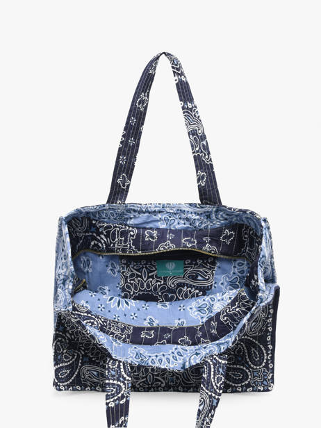 Sac Porté épaule Bandana Coton Le voyage en panier Bleu bandana PM965 vue secondaire 3