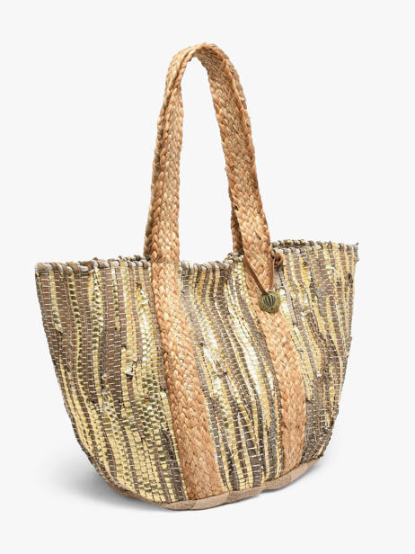 Shoulder Bag Estival Burlap Le voyage en panier Gold estival PM937 other view 2