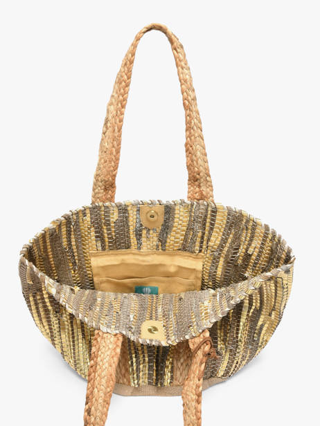 Shoulder Bag Estival Burlap Le voyage en panier Gold estival PM937 other view 3