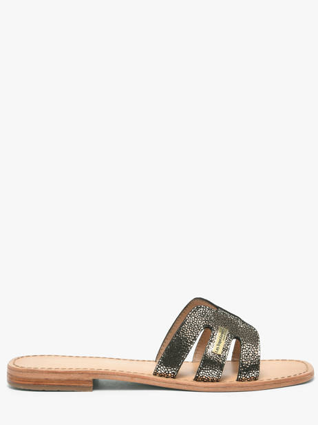 Leather Hadamia Slide Sandals Les tropeziennes Black women HADAMIA