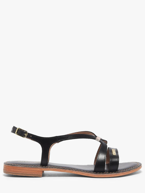 Flip Flops Hamoon In Leather Les tropeziennes Black accessoires HAMOON