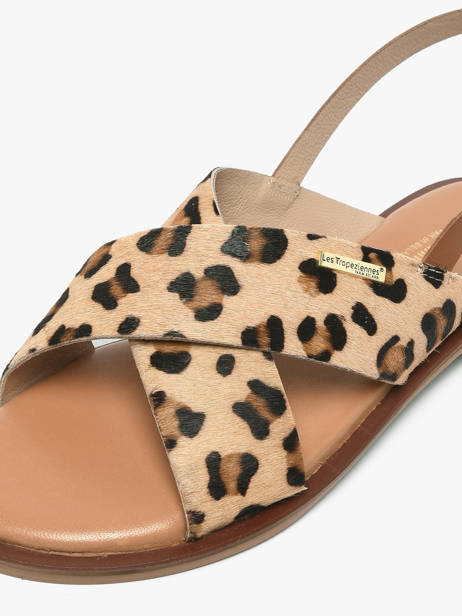 Flip Flops In Leather Les tropeziennes Brown women DOAPO other view 2
