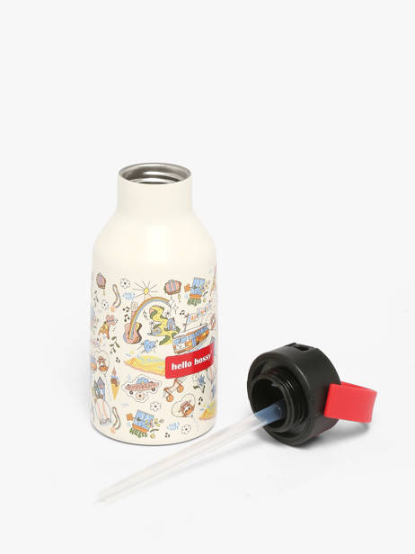Gourde 350ml Hello hossy Beige cool kids 350M vue secondaire 3