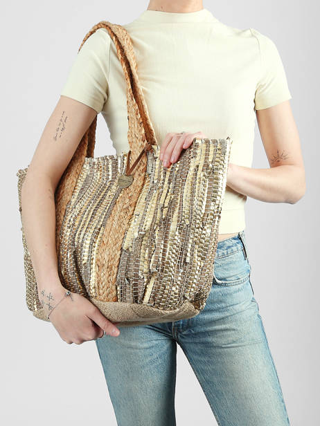 Shoulder Bag Estival Burlap Le voyage en panier Gold estival PM937 other view 1