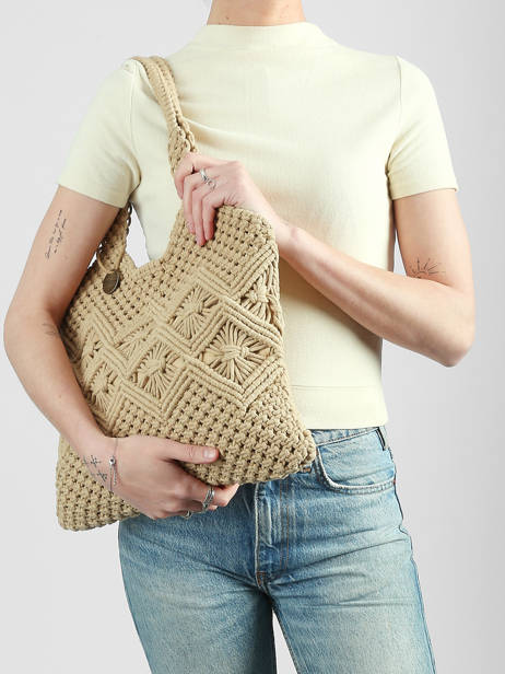 Shoulder Bag Estival Cotton Le voyage en panier Beige estival PM941 other view 1