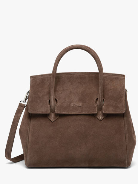 Suede Leather Clara Handbag Nathan baume Brown nathan 2S
