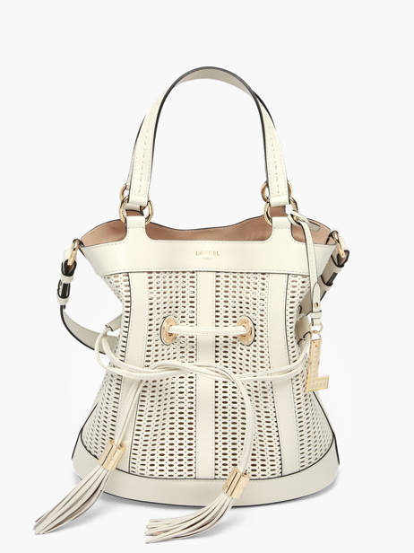 Medium Leather Premier Flirt Ajouré Bucket Bag Lancel White premier flirt A14010