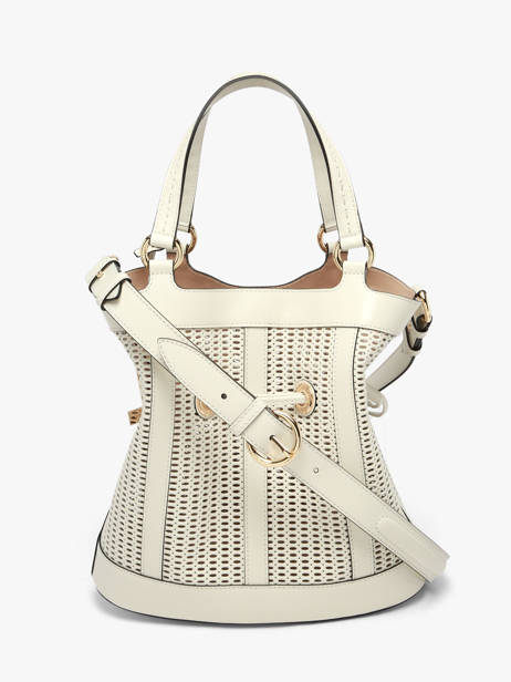 Medium Leather Premier Flirt Ajouré Bucket Bag Lancel White premier flirt A14010 other view 4