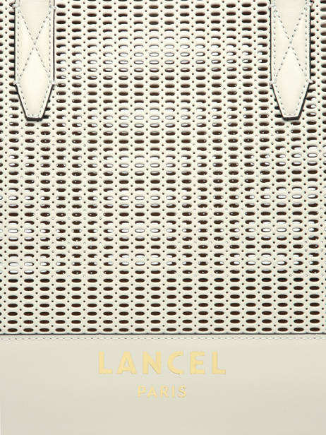 Sac Porté épaule Jour Ajouré Cuir Lancel Blanc jour A14011 vue secondaire 3