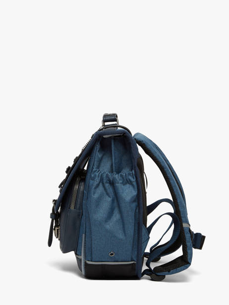 Cartable 2 Compartiments Cameleon Bleu vintage color CA146Q vue secondaire 1