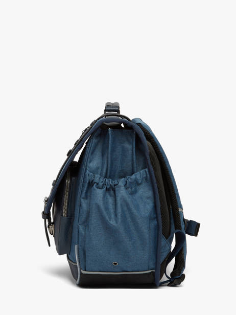 Cartable 3 Compartiments Cameleon Bleu vintage color VIC-CA41 vue secondaire 1