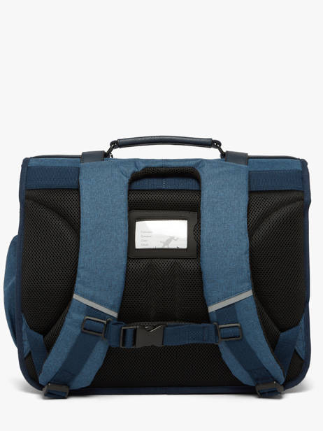 Cartable 3 Compartiments Cameleon Bleu vintage color VIC-CA41 vue secondaire 3