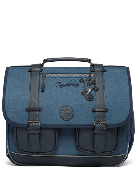 Cartable 3 Compartiments Cameleon Bleu vintage color VIC-CA41 vue secondaire 5
