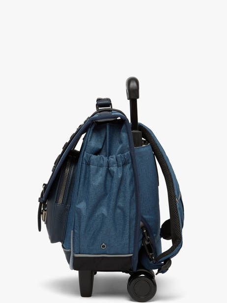 Cartable à Roulettes 2 Compartiments Cameleon Bleu vintage color CR38 vue secondaire 1