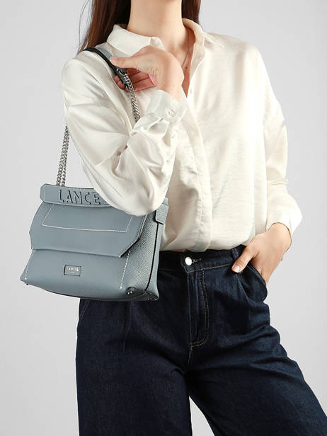 Shoulder Bag Ninon Leather Lancel Blue ninon A13782 other view 2