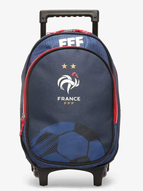 Sac A Dos à Roulettes 2 Compartiments Federat. france football Bleu fff 23CX204R
