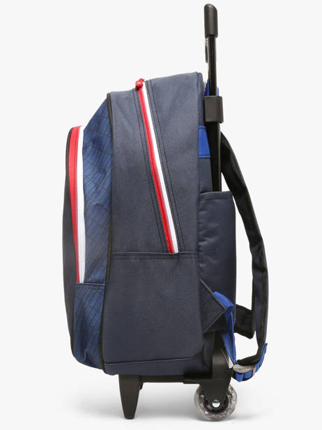 Sac A Dos à Roulettes 2 Compartiments Federat. france football Bleu fff 23CX204R vue secondaire 2