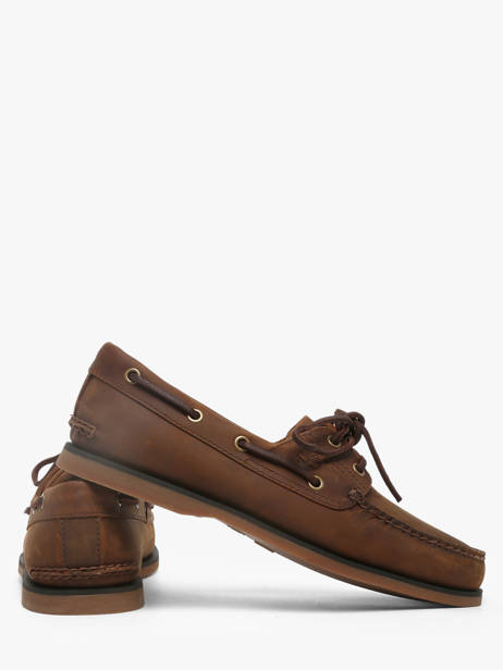 Chaussures Bateau En Cuir Timberland Marron men 2FZXEM41 vue secondaire 2