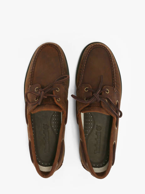 Chaussures Bateau En Cuir Timberland Marron men 2FZXEM41 vue secondaire 3