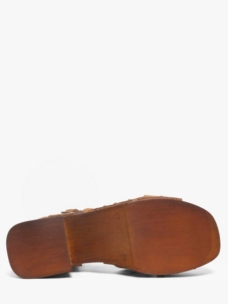 Heeled Sandals In Leather Semerdjian Brown accessoires MICOL other view 4