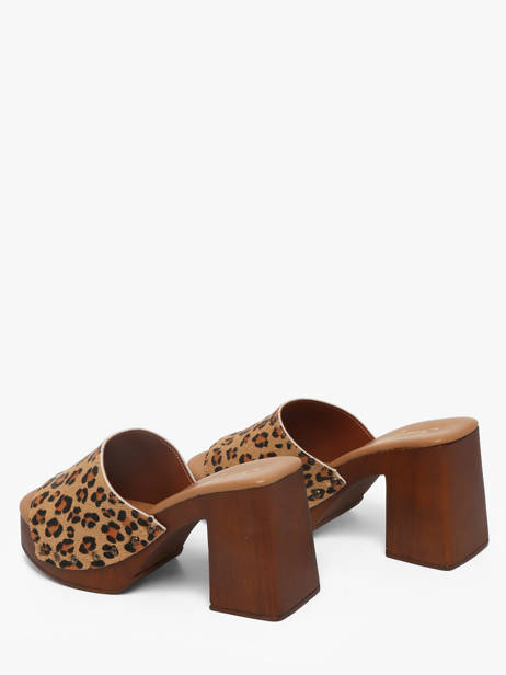 Heeled Slippers In Leather Semerdjian Beige accessoires LAILA other view 2