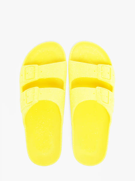 Claquettes Cacatoes Jaune women 1020 vue secondaire 3