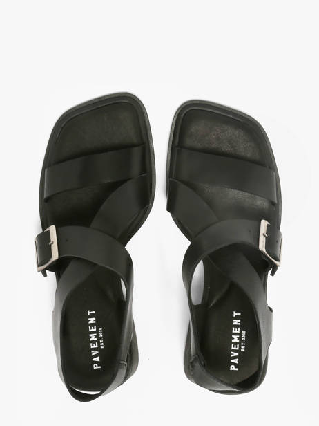 Sandales à Talon En Cuir Pavement Noir women 25273 vue secondaire 3
