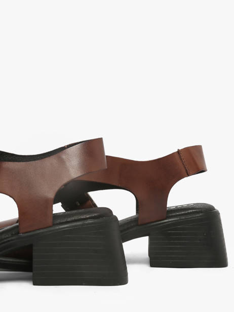 Heeled Sandals In Leather Pavement Brown women 25273 other view 2