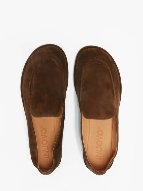 Mocassins En Cuir Inuovo Marron women CT001KDR vue secondaire 3
