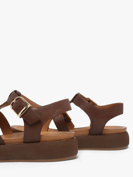 Sandals In Leather Inuovo Brown women 96046PRN other view 2