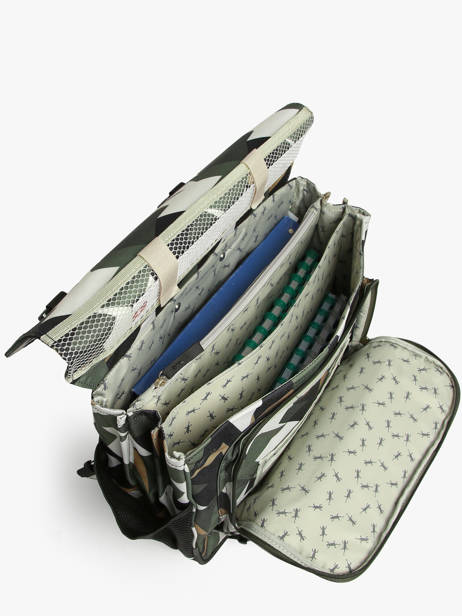 3-compartment Wheeled Satchel Cameleon Multicolor futur CR41 other view 4