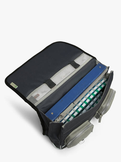 Cartable Enfant 2 Compartiments Cameleon Gris vintage urban CA35 vue secondaire 4