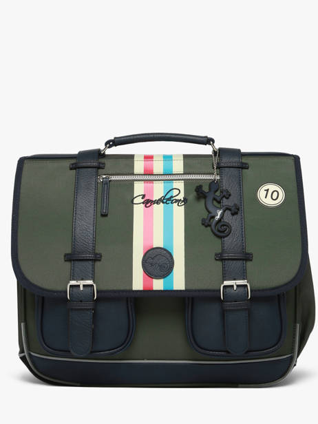 Cartable 3 Compartiments Cameleon Bleu vintage urban CA41