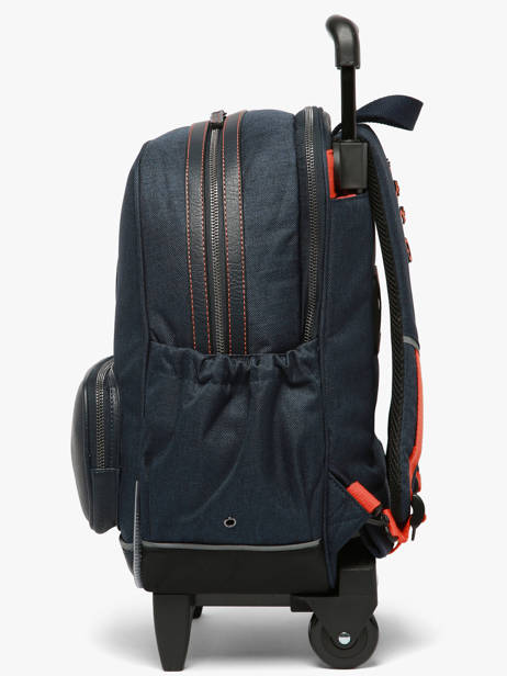 Sac A Dos à Roulettes 2 Compartiments Cameleon Orange vintage urban SR40 vue secondaire 3