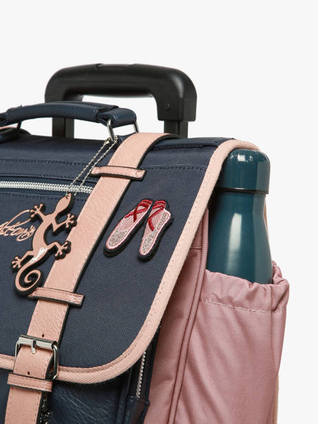 Wheeled Schoolbag For Kids 2 Compartments Vintage Fantasy Cameleon Blue vintage fantasy CR38 other view 7