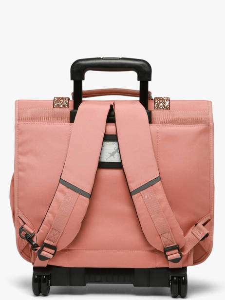 Cartable à Roulettes 3 Compartiments Cameleon Rose vintage fantasy CR41 vue secondaire 5