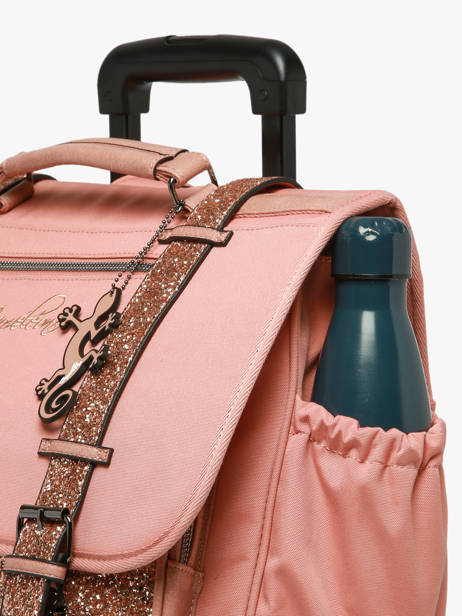 Cartable à Roulettes 3 Compartiments Cameleon Rose vintage fantasy CR41 vue secondaire 7