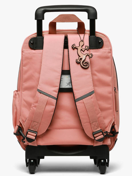 Sac A Dos à Roulettes 2 Compartiments Cameleon Rose vintage fantasy SR40 vue secondaire 5
