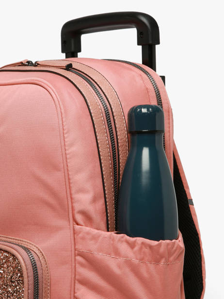 Sac A Dos à Roulettes 2 Compartiments Cameleon Rose vintage fantasy SR40 vue secondaire 7