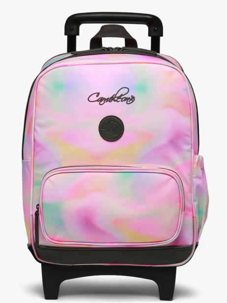 Sac A Dos à Roulettes 2 Compartiments Cameleon Rose vintage fantasy SR40