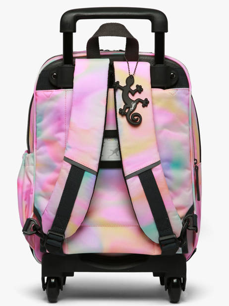 Sac A Dos à Roulettes 2 Compartiments Cameleon Rose vintage fantasy SR40 vue secondaire 5