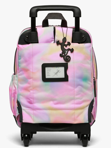 Sac A Dos à Roulettes 2 Compartiments Cameleon Rose vintage fantasy SR40 vue secondaire 6