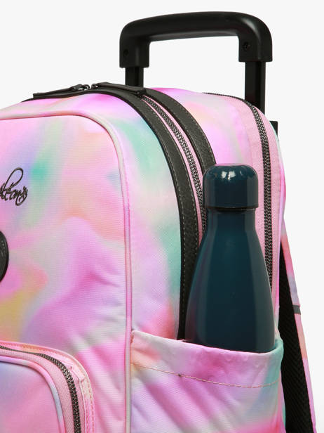 Sac A Dos à Roulettes 2 Compartiments Cameleon Rose vintage fantasy SR40 vue secondaire 7