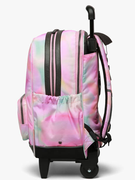 Sac A Dos à Roulettes 2 Compartiments Cameleon Rose vintage fantasy SR40 vue secondaire 3
