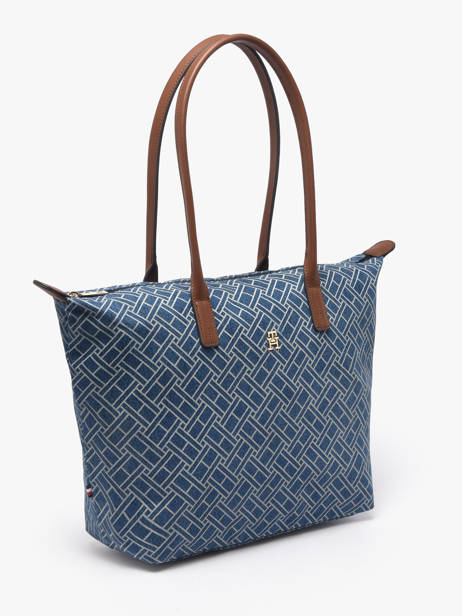 Shoulder Bag Popette Cotton Tommy hilfiger Blue popette AW18613 other view 1